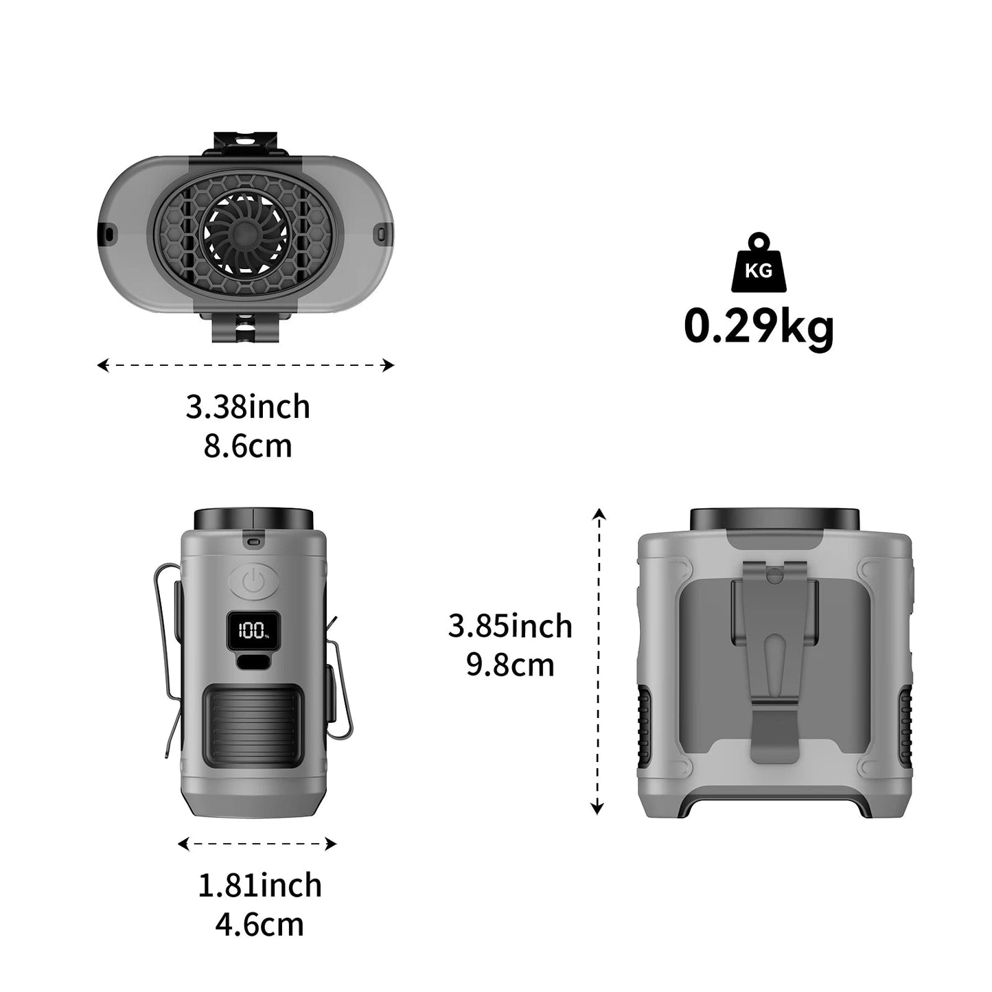 Rechargeable Compact Waist Pocket Fan