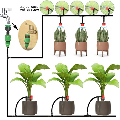 Water Saving Garden Irrigation Kit With Timer