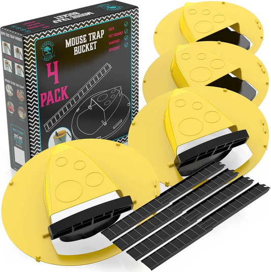 4-Pack Humane Mouse Trap Kit - Reusable Rodent Catcher - Halri