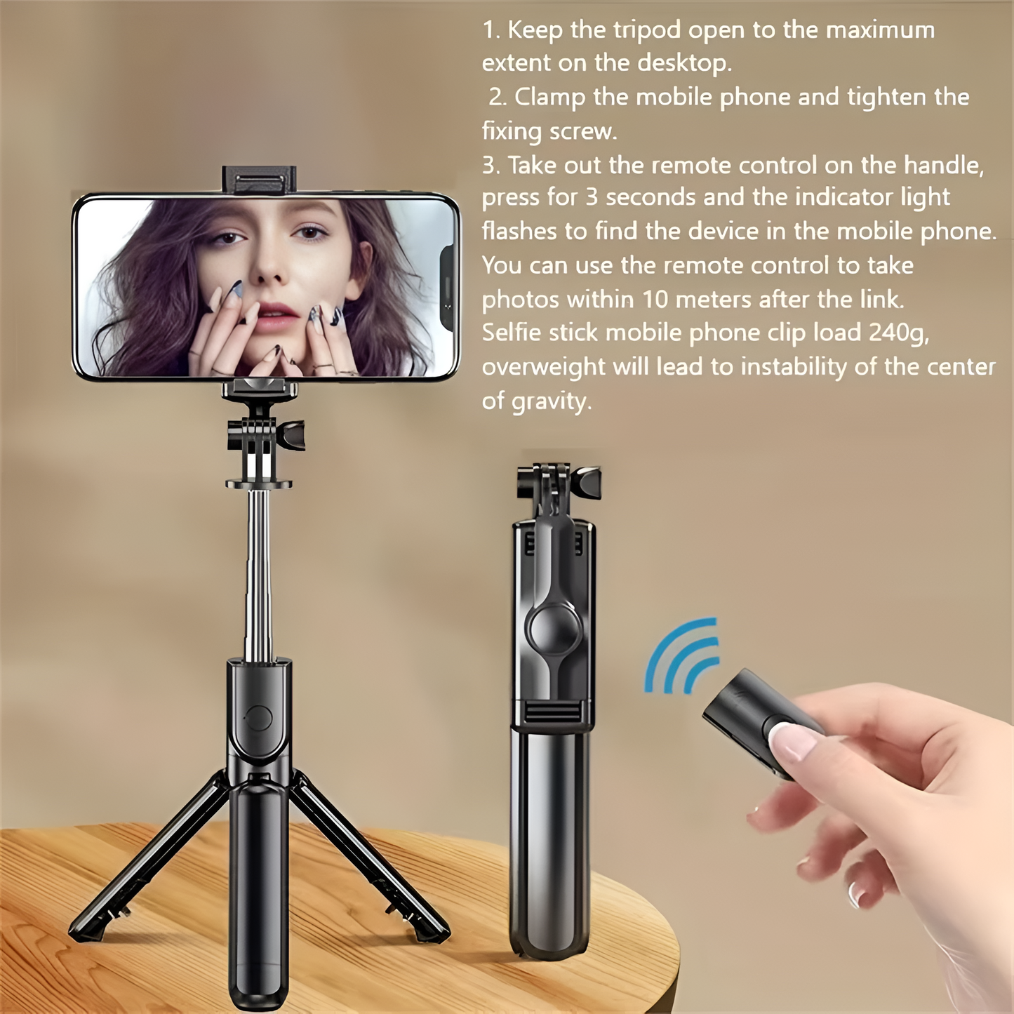 Compact Phone Tripod Stand