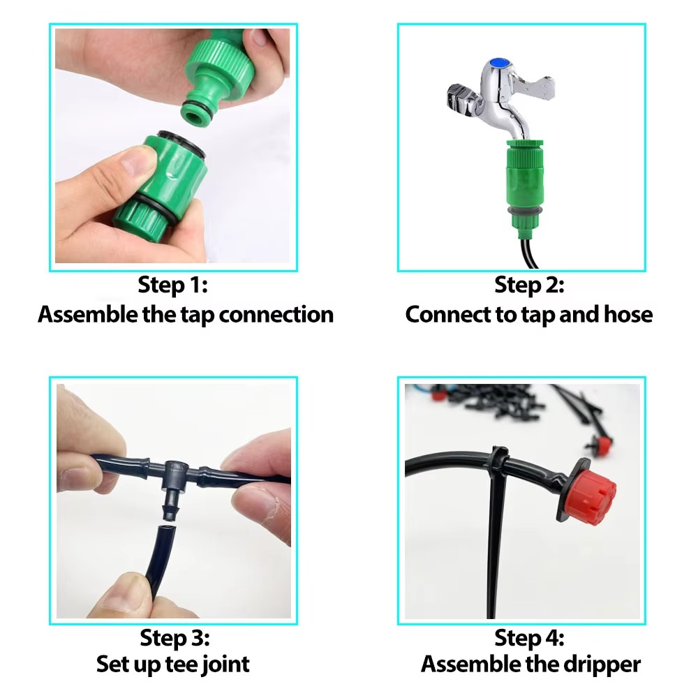 Water Saving Garden Irrigation Kit With Timer