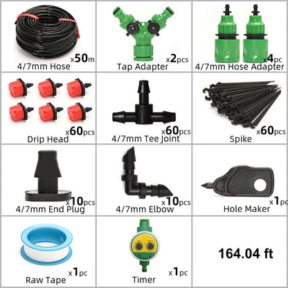 Water Saving Garden Irrigation Kit With Timer