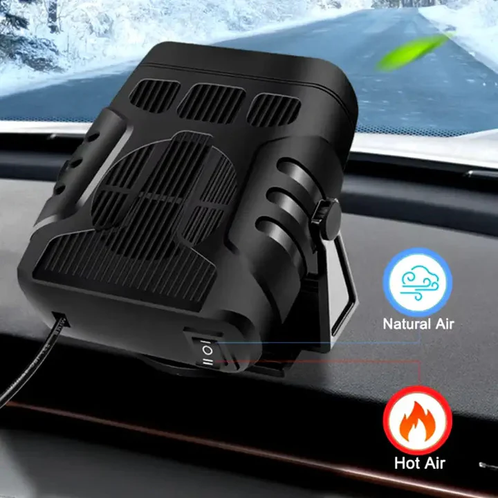 Compact Car Heater and Fan for Year Round Use