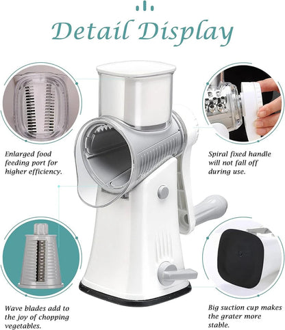 5-in-1 Multi Function Cheese Shredder & Veggie Slicer