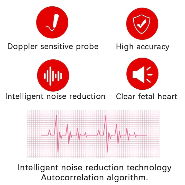 Portable Baby Fetal Heart Monitor Doppler Device