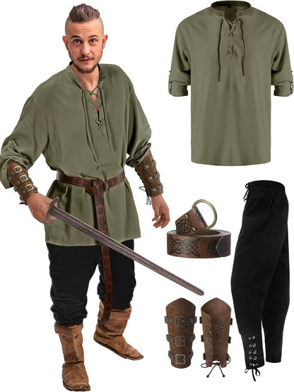 Mens Medieval Knight Halloween Costume Set
