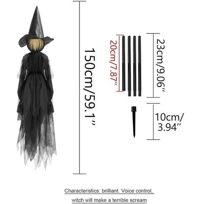 Spooky Sound Activated Witch Decor Set