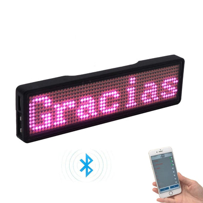 Customizable LED Badge Holder with Scrolling Digital Text