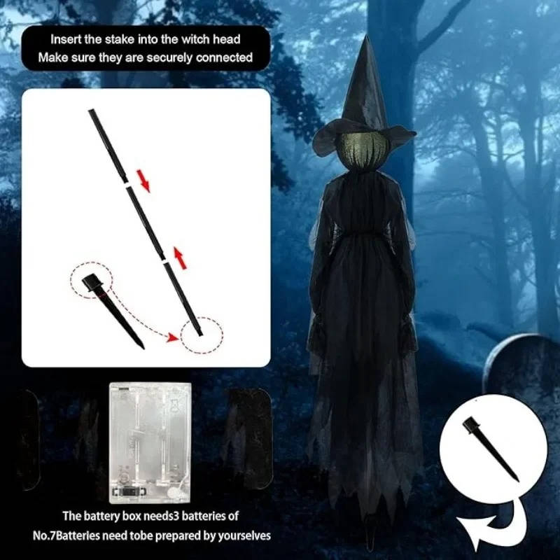 Spooky Sound Activated Witch Decor Set
