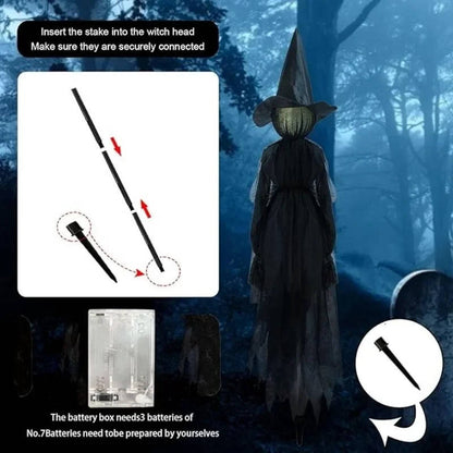 Spooky Sound Activated Witch Decor Set
