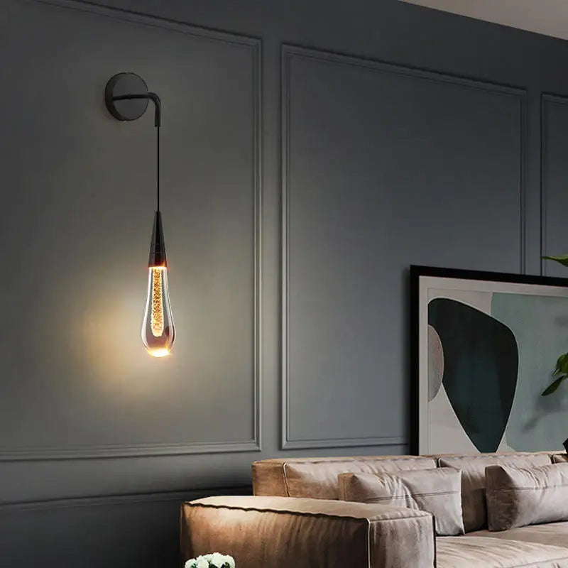 Round Glass Pendant Wall Light