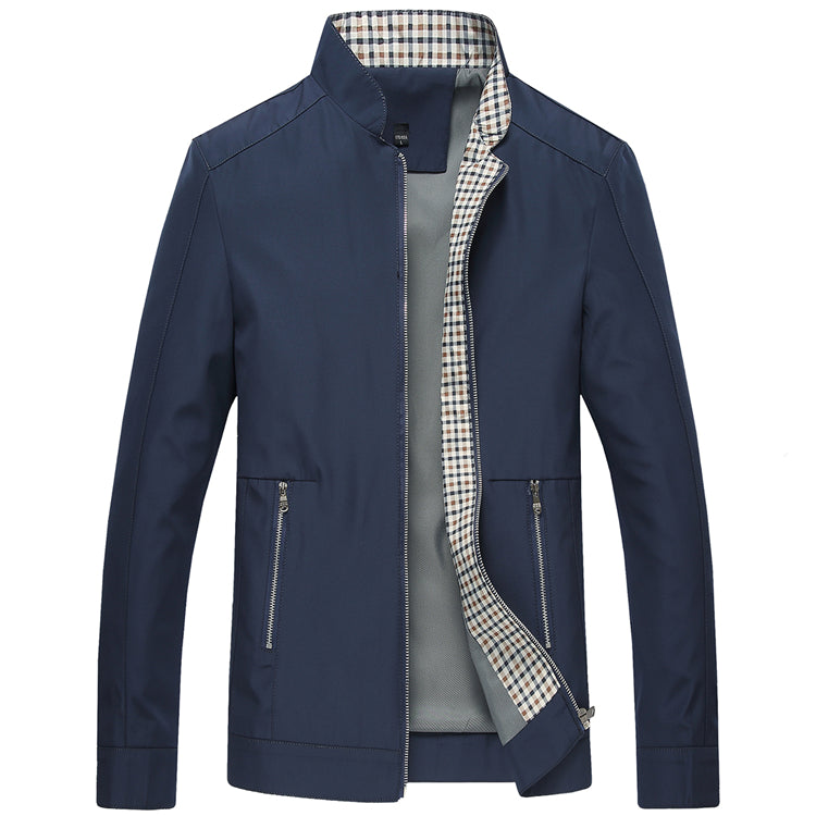 Classic Fit Mens Leather Bomber Jacket