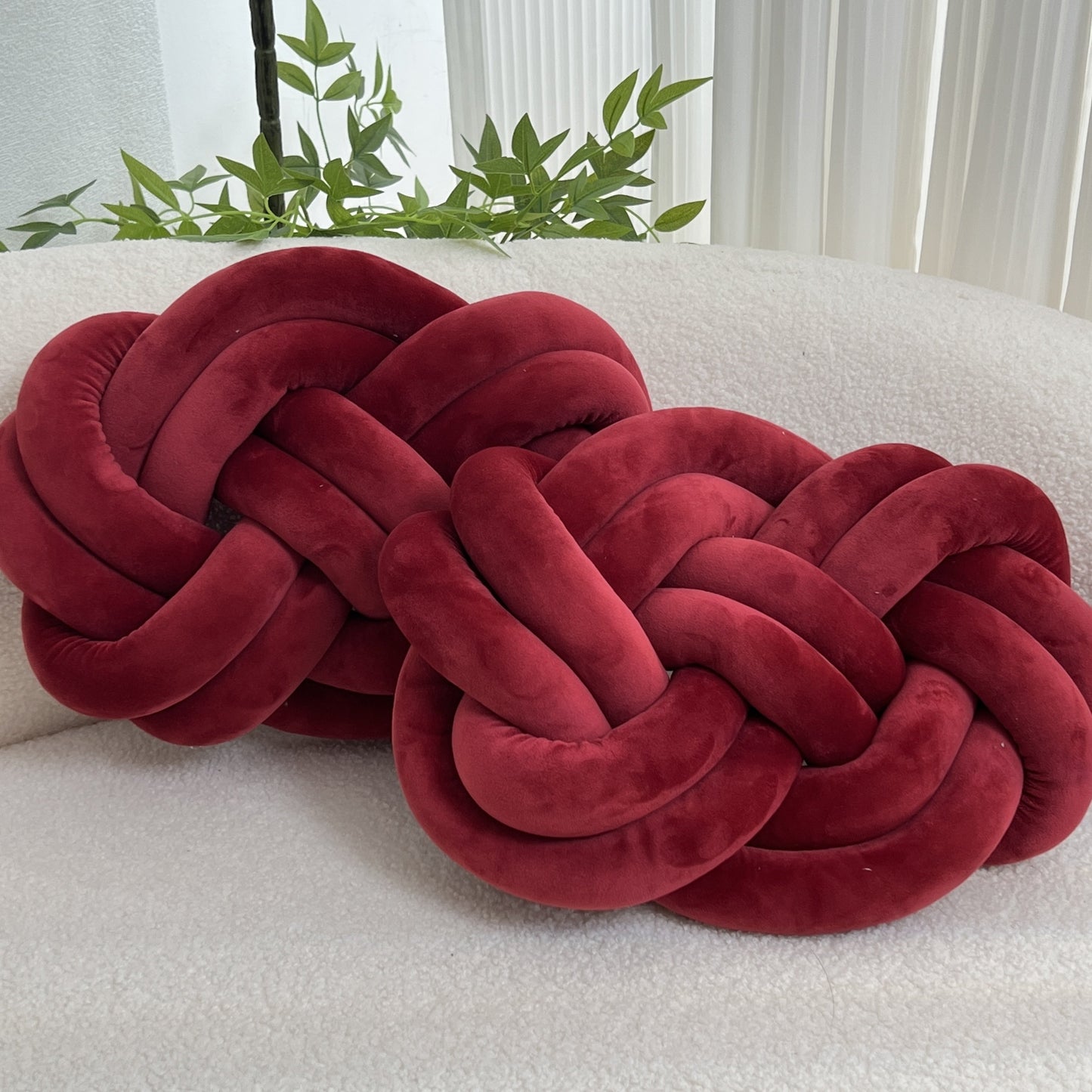 Plush Cloud Pillow with Button Detail