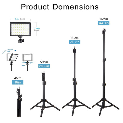 Portable 3pc LED Studio Lighting Kit