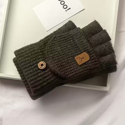 Warm Men's Fingerless Winter Gloves