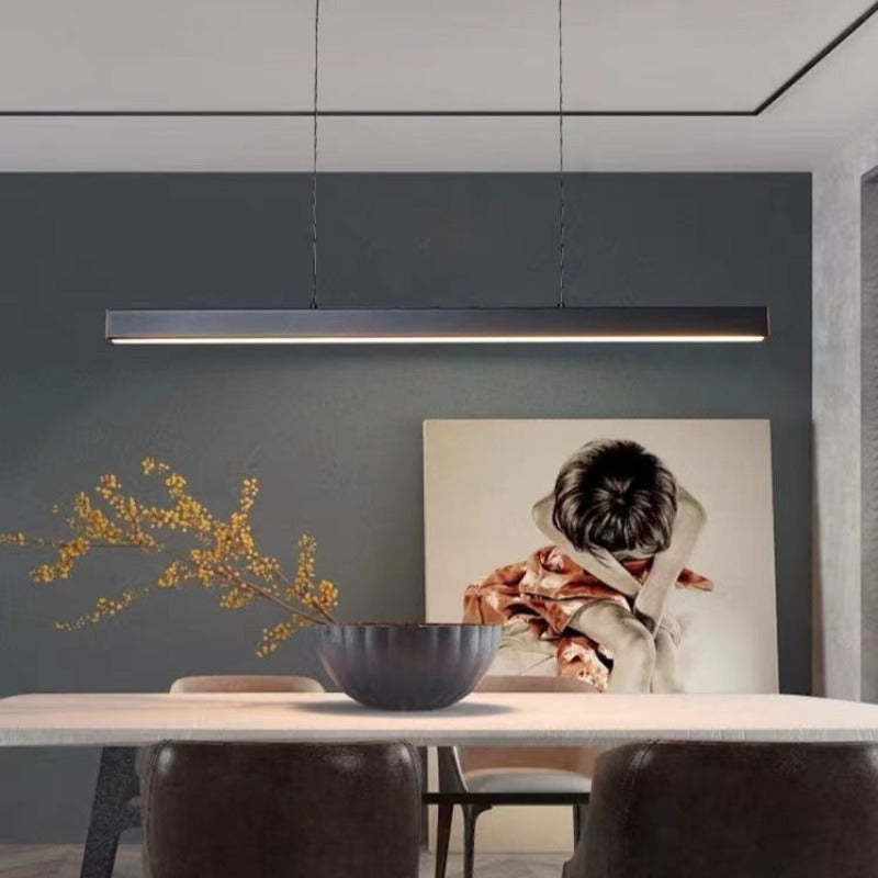 Simple Linear Pendant Light Modern Adjustable Ceiling Lamp