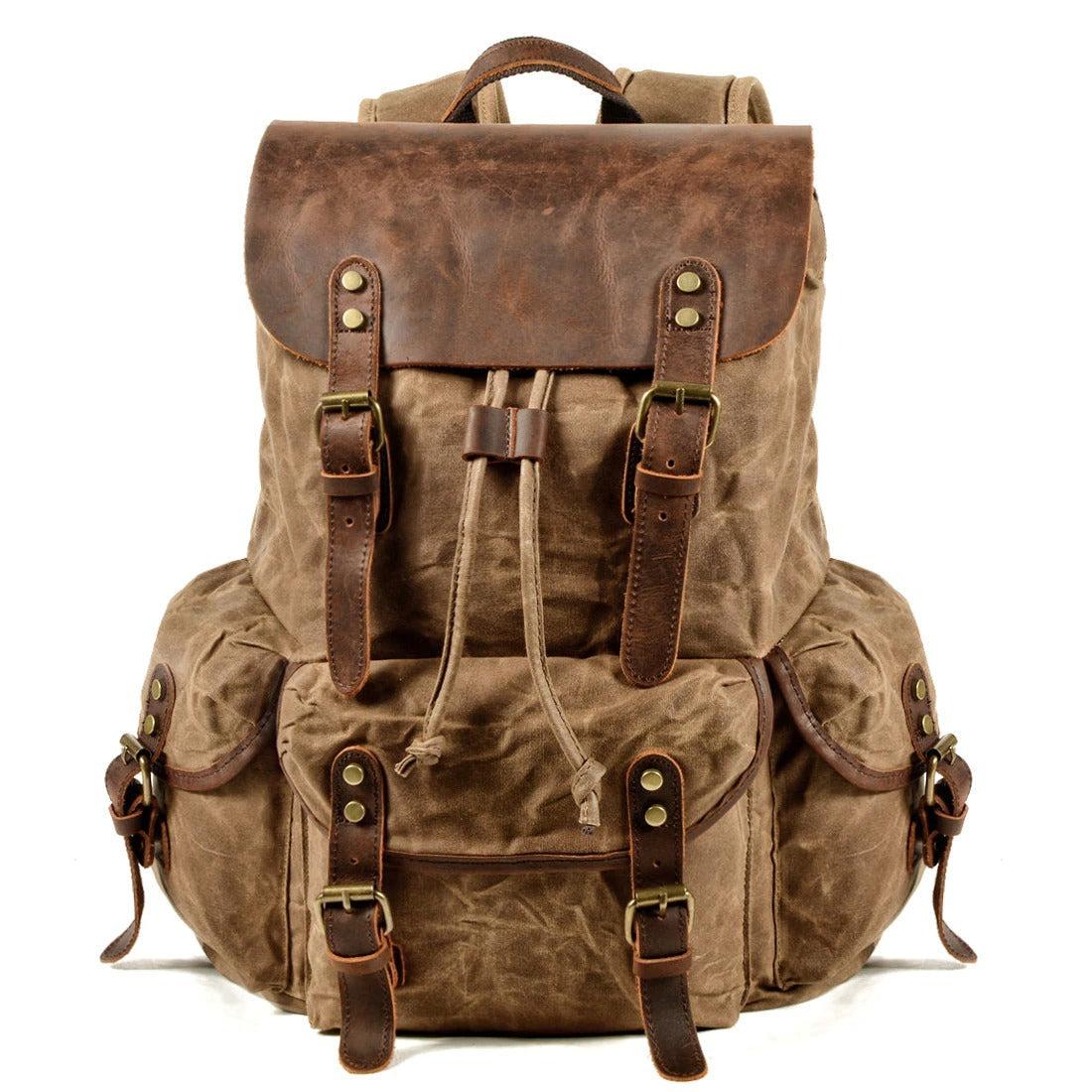 Tough Water-Resistant Leather Backpack - Halri