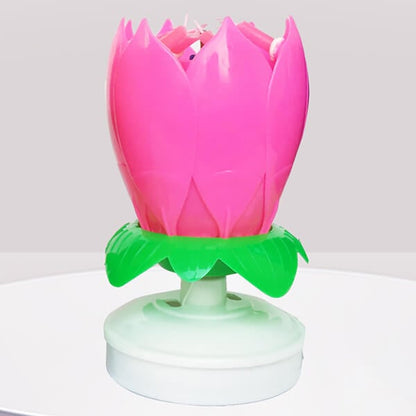 Colorful Floral Happy Birthday Candle
