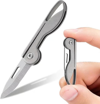 Compact Lightweight Titanium Pocket Folding Knife - Halri