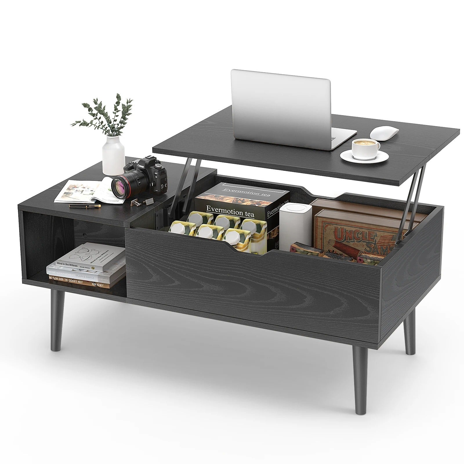 Rustic Storage Coffee Table - Halri