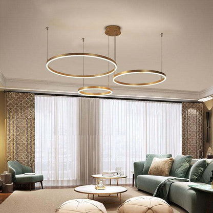 Stylish Metal Pendant Light Circle Design