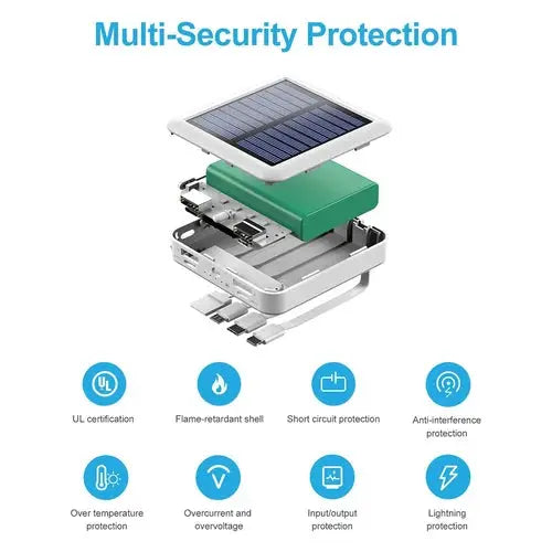 Compact Solar Charged Power Bank