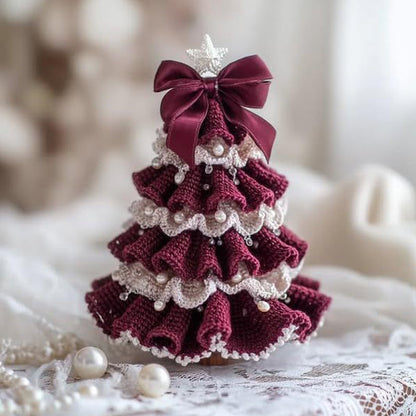 Beautiful Crocheted Mini Christmas Trees