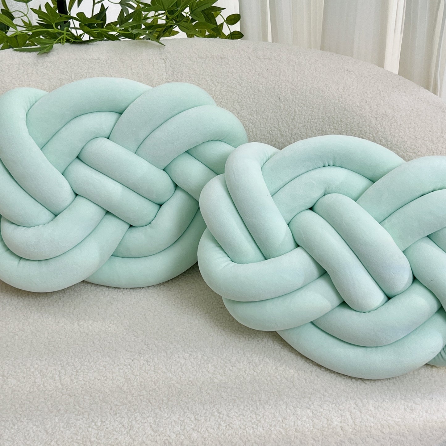 Plush Cloud Pillow with Button Detail