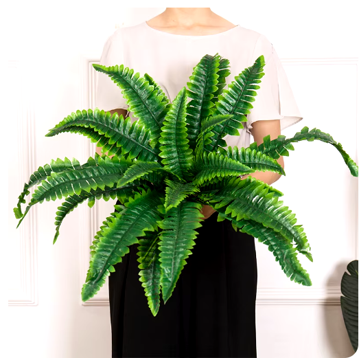 Durable Fake Boston Fern Plant – Indoor Outdoor Green Decor