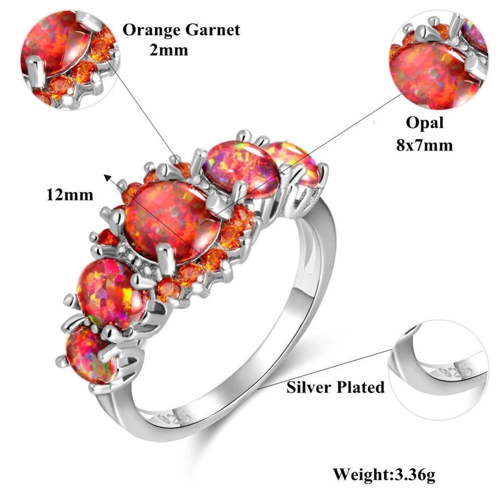Vibrant Red Gemstone Statement Ring - Halri