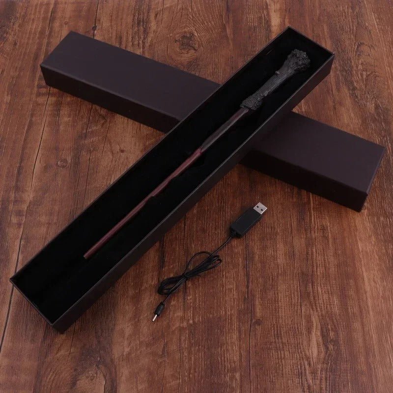 Glowing Fire Wand with Flame Effect