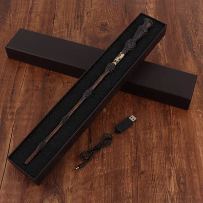 Glowing Fire Wand with Flame Effect