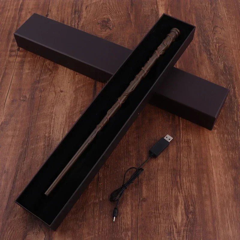 Glowing Fire Wand with Flame Effect