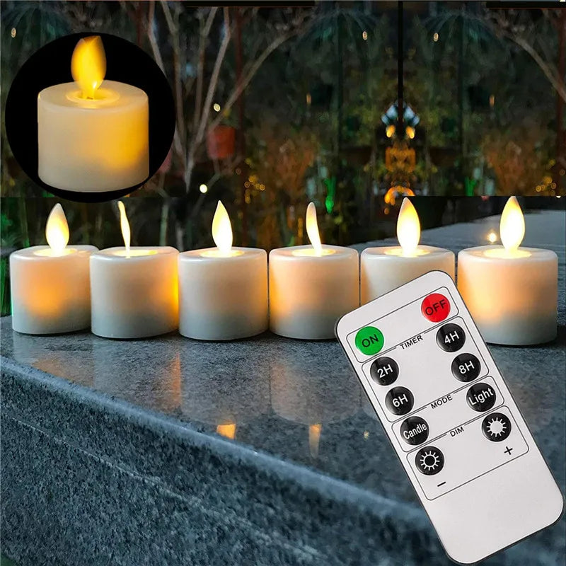 Warm LED Candle Set with Remote Control