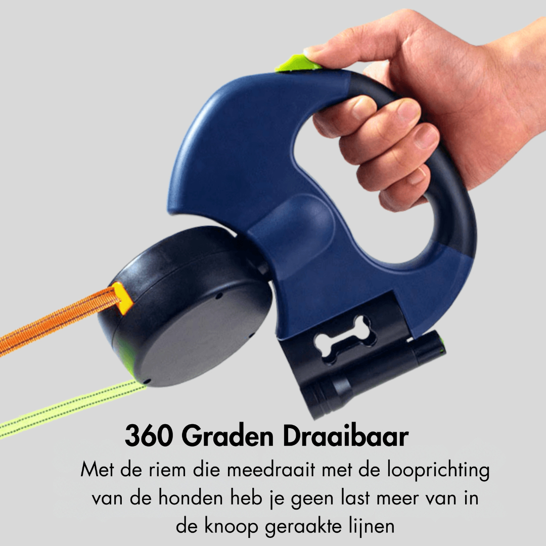 Adjustable LED Dog Leash with Flashlight