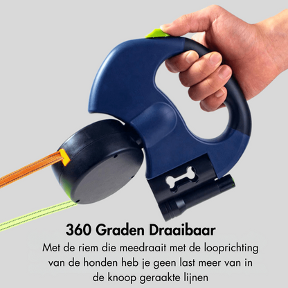 Adjustable LED Dog Leash with Flashlight