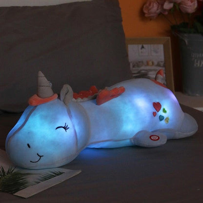 Colorful Unicorn Soft Toy with Soothing Nightlight
