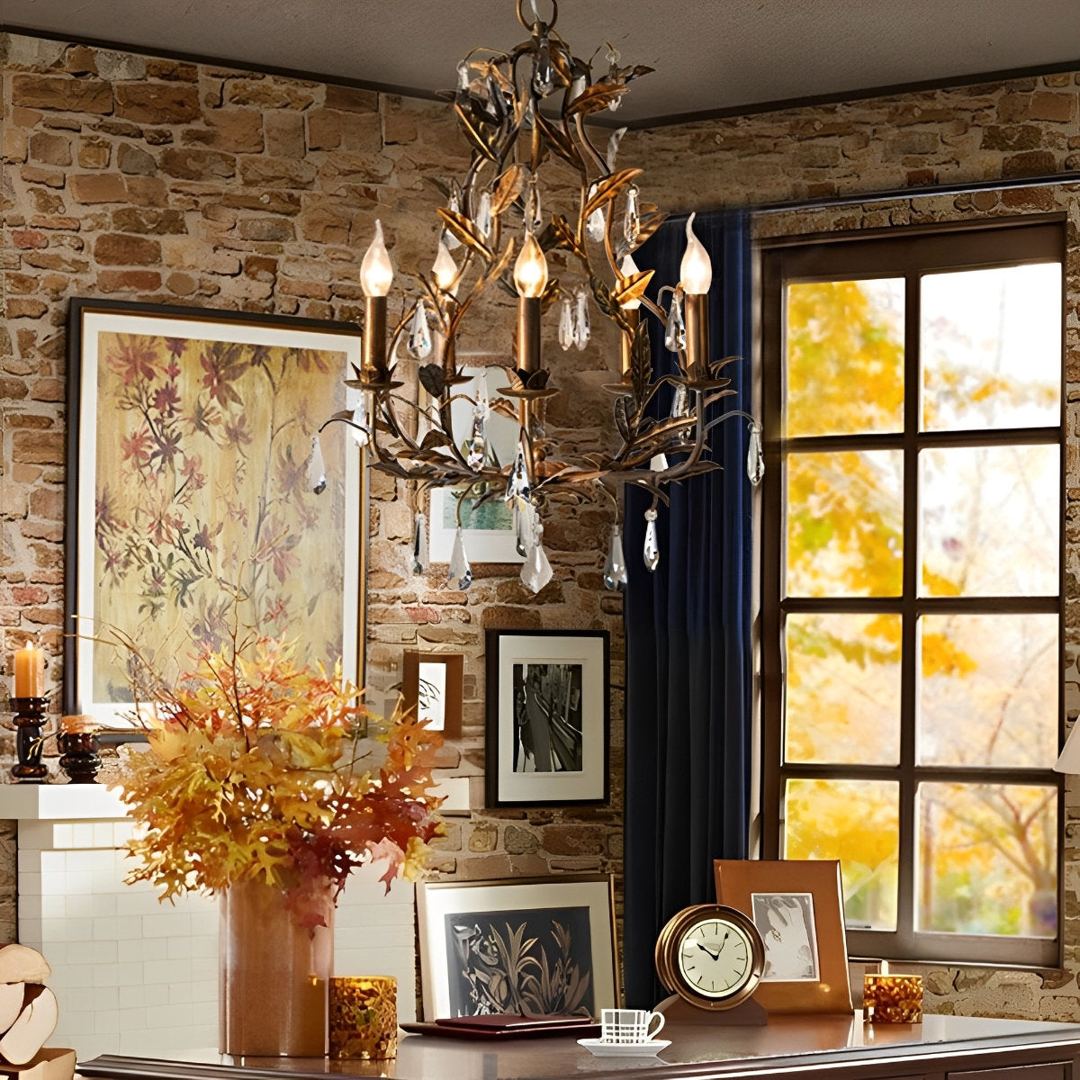 Luxury Antique Crystal Droplet Chandelier Lighting