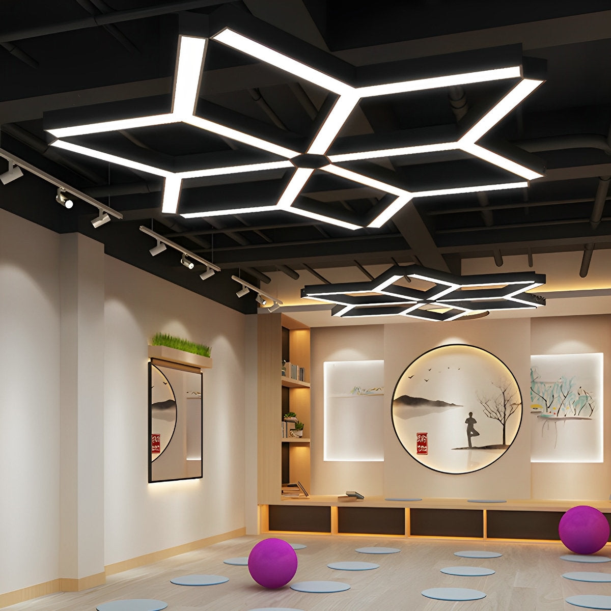 Stylish Contemporary Geometric LED Ceiling Light Fixture - Halri