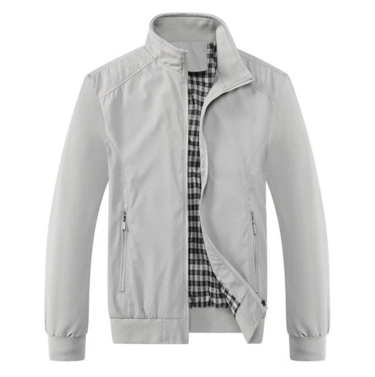 Classic Fit Mens Leather Bomber Jacket