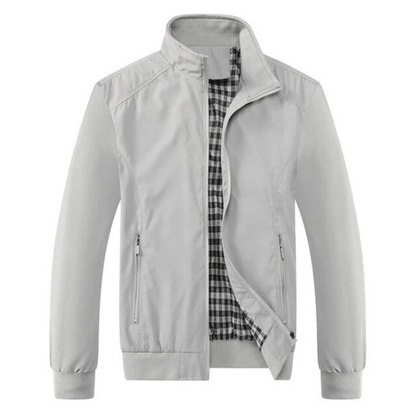 Classic Fit Mens Leather Bomber Jacket