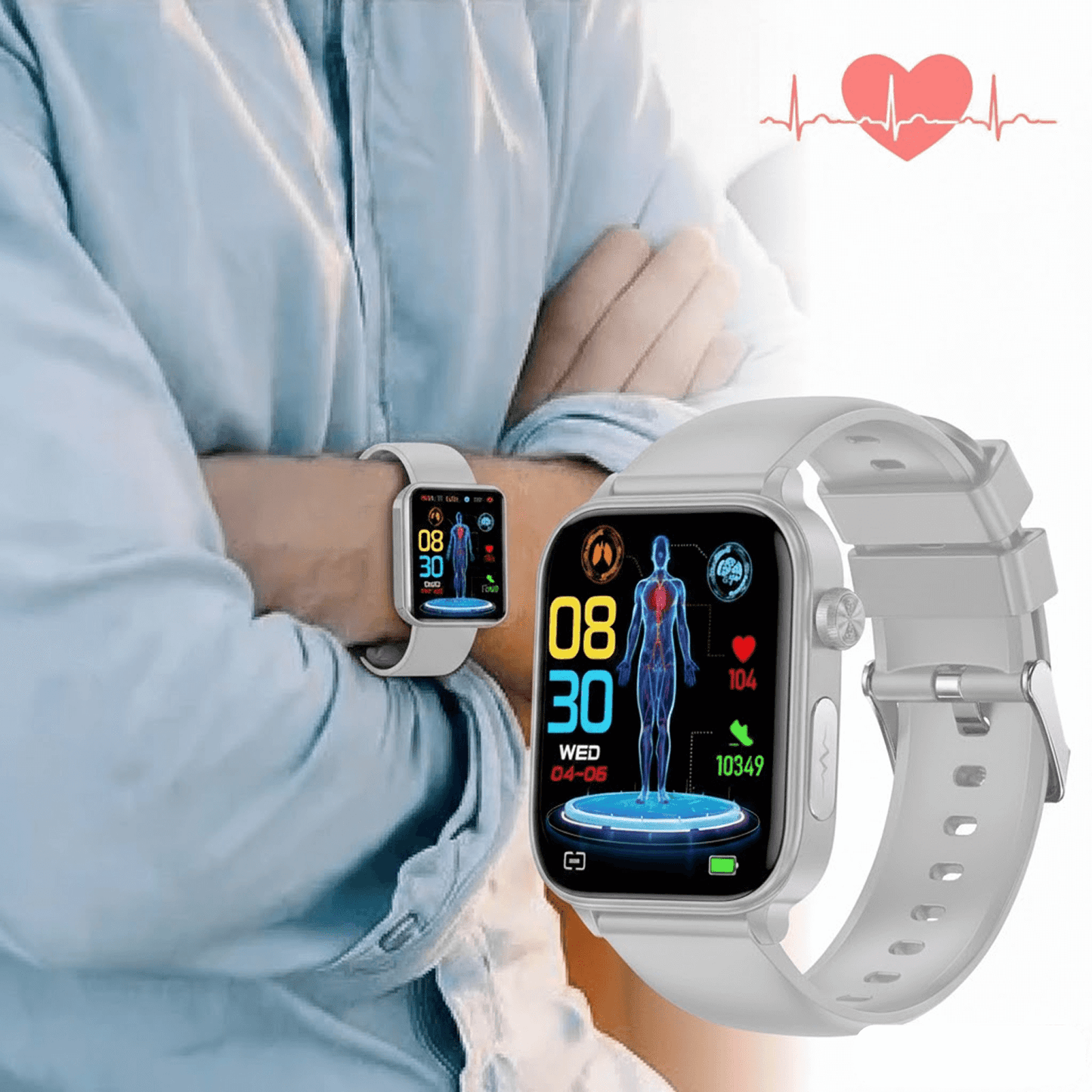 Stylish Fitness Watch with HD Screen – Pulse Monitor