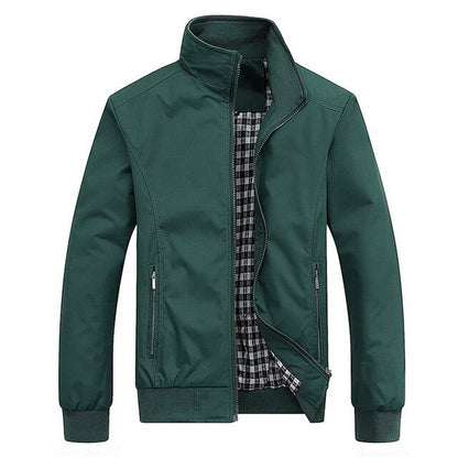Classic Fit Mens Leather Bomber Jacket