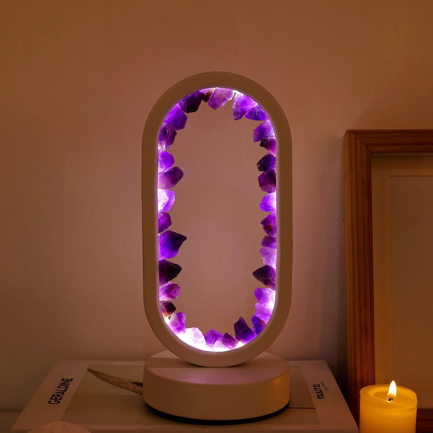 Purple Gemstone Table Lamp