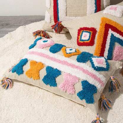 Colorful Bohemian Throw Pillow