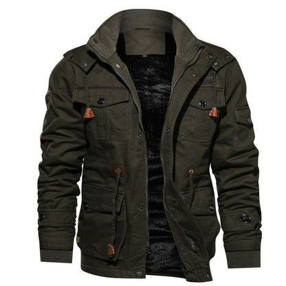 Warm Fleece Hooded Mens Jacket