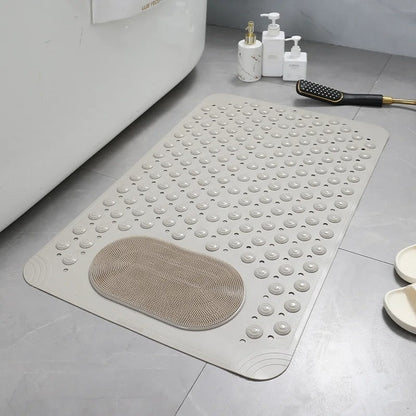 Anti-Slip Shower Mat with Built-in Foot Scrubber & Massager