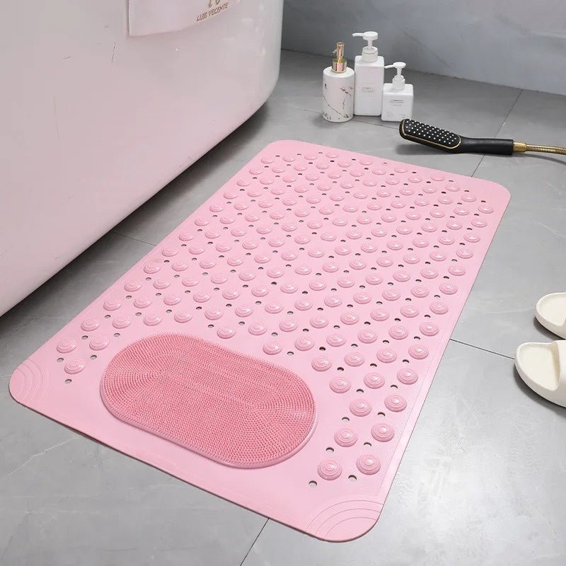 Anti-Slip Shower Mat with Built-in Foot Scrubber & Massager