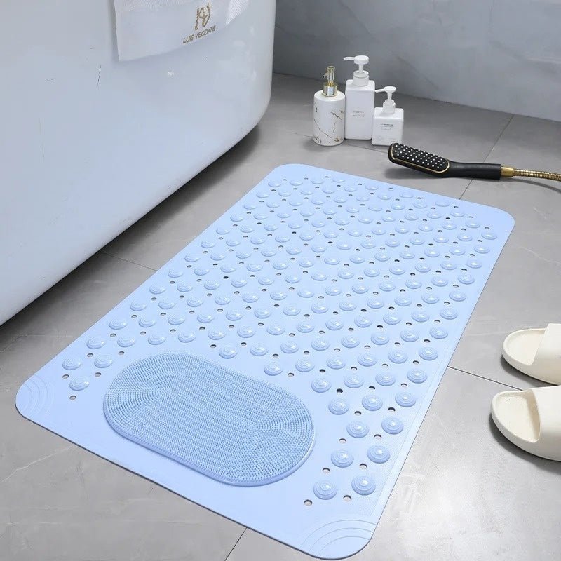 Anti-Slip Shower Mat with Built-in Foot Scrubber & Massager