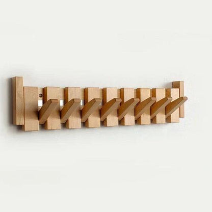 Rustic Wood Key Wall Hook Organizer